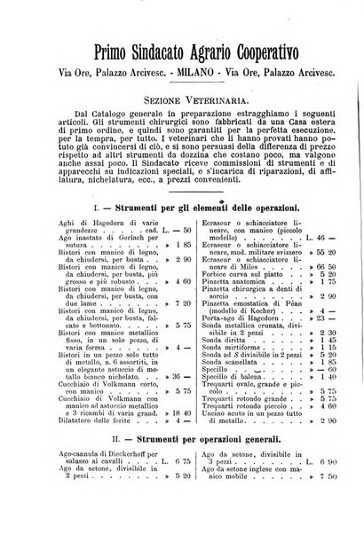 La clinica veterinaria rivista di medicina e chirurgia pratica degli animali domestici