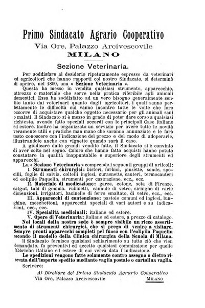 La clinica veterinaria rivista di medicina e chirurgia pratica degli animali domestici