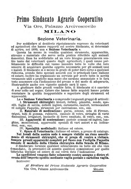 La clinica veterinaria rivista di medicina e chirurgia pratica degli animali domestici