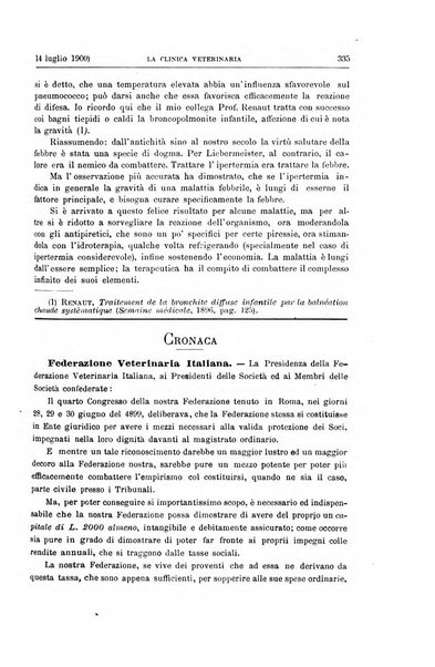 La clinica veterinaria rivista di medicina e chirurgia pratica degli animali domestici