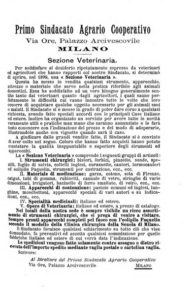 La clinica veterinaria rivista di medicina e chirurgia pratica degli animali domestici