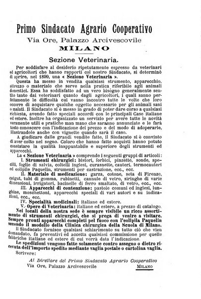 La clinica veterinaria rivista di medicina e chirurgia pratica degli animali domestici