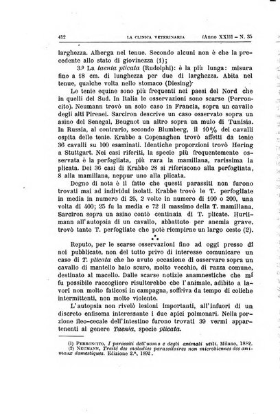 La clinica veterinaria rivista di medicina e chirurgia pratica degli animali domestici