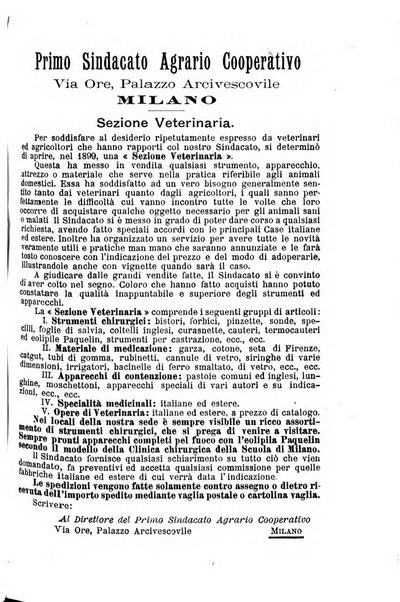 La clinica veterinaria rivista di medicina e chirurgia pratica degli animali domestici