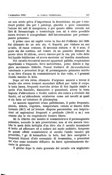 La clinica veterinaria rivista di medicina e chirurgia pratica degli animali domestici