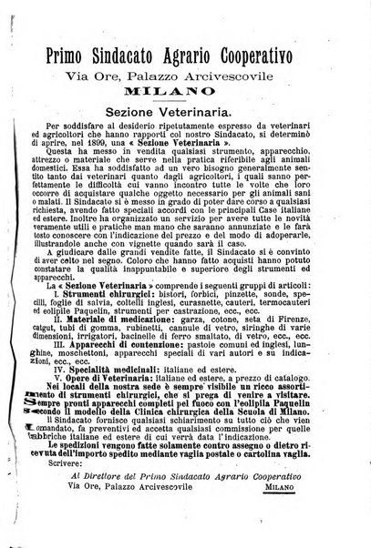 La clinica veterinaria rivista di medicina e chirurgia pratica degli animali domestici