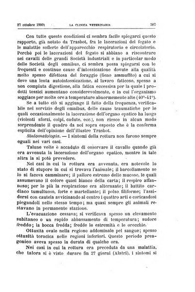 La clinica veterinaria rivista di medicina e chirurgia pratica degli animali domestici