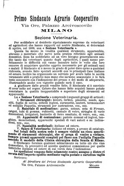 La clinica veterinaria rivista di medicina e chirurgia pratica degli animali domestici