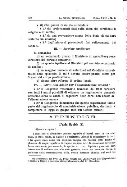 La clinica veterinaria rivista di medicina e chirurgia pratica degli animali domestici