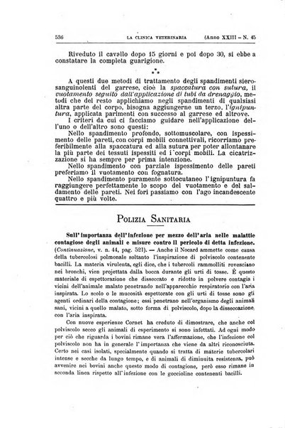 La clinica veterinaria rivista di medicina e chirurgia pratica degli animali domestici