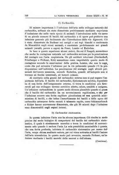 La clinica veterinaria rivista di medicina e chirurgia pratica degli animali domestici