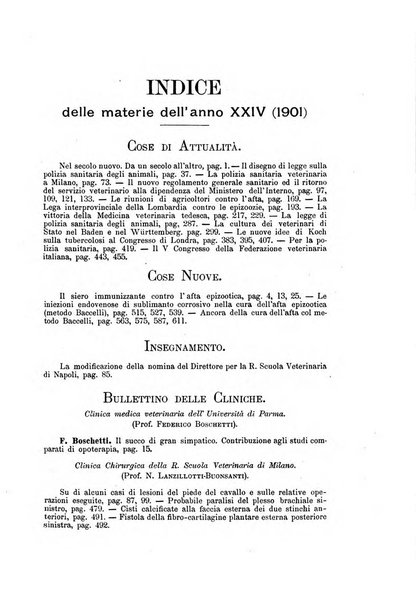 La clinica veterinaria rivista di medicina e chirurgia pratica degli animali domestici