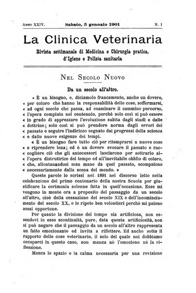 La clinica veterinaria rivista di medicina e chirurgia pratica degli animali domestici