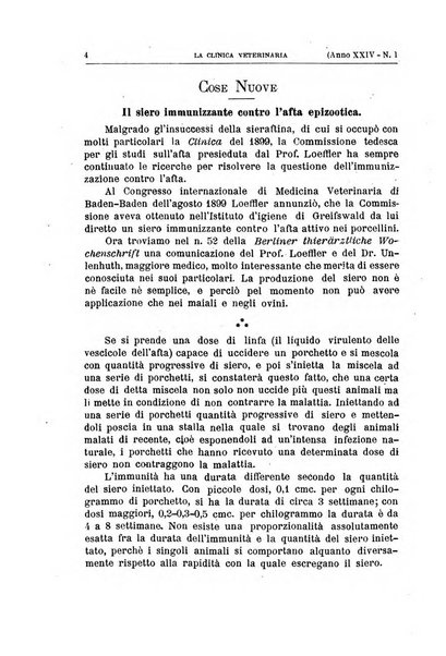 La clinica veterinaria rivista di medicina e chirurgia pratica degli animali domestici