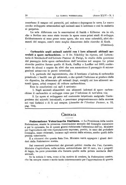 La clinica veterinaria rivista di medicina e chirurgia pratica degli animali domestici