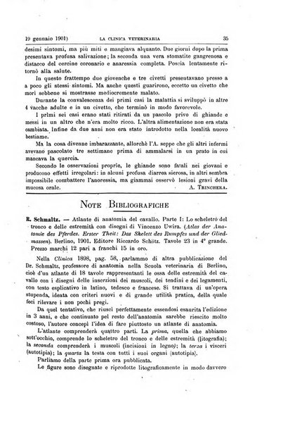 La clinica veterinaria rivista di medicina e chirurgia pratica degli animali domestici