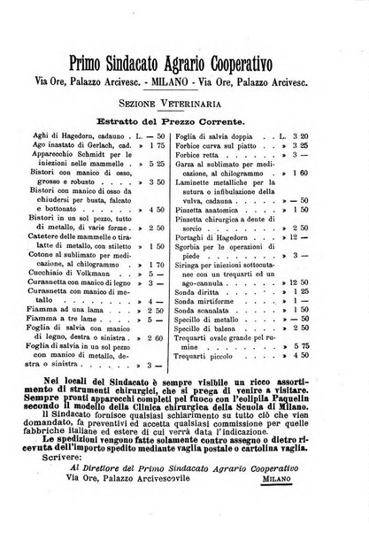 La clinica veterinaria rivista di medicina e chirurgia pratica degli animali domestici