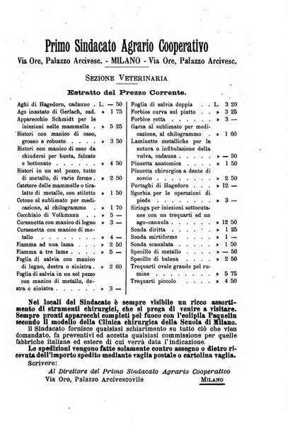 La clinica veterinaria rivista di medicina e chirurgia pratica degli animali domestici