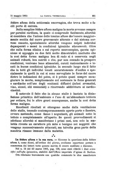 La clinica veterinaria rivista di medicina e chirurgia pratica degli animali domestici