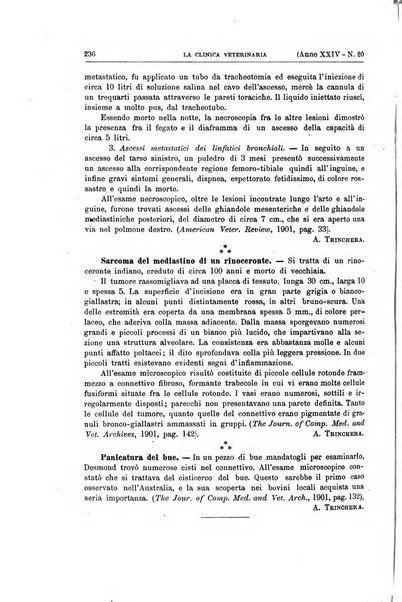 La clinica veterinaria rivista di medicina e chirurgia pratica degli animali domestici