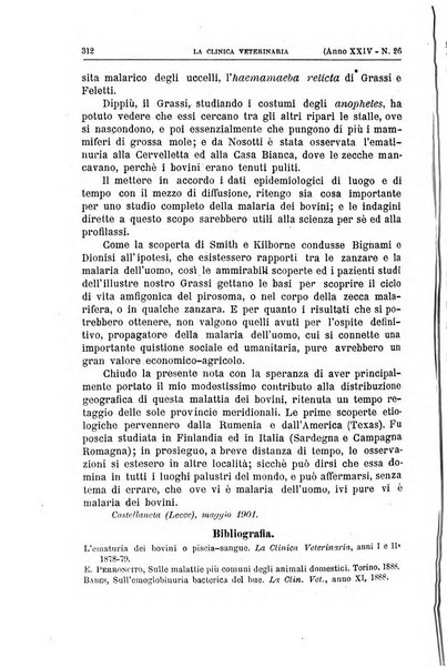 La clinica veterinaria rivista di medicina e chirurgia pratica degli animali domestici