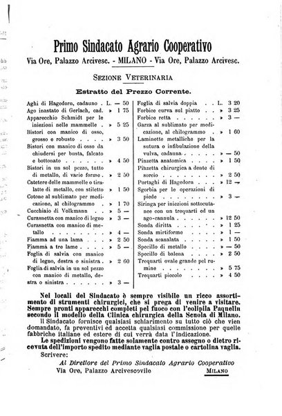 La clinica veterinaria rivista di medicina e chirurgia pratica degli animali domestici