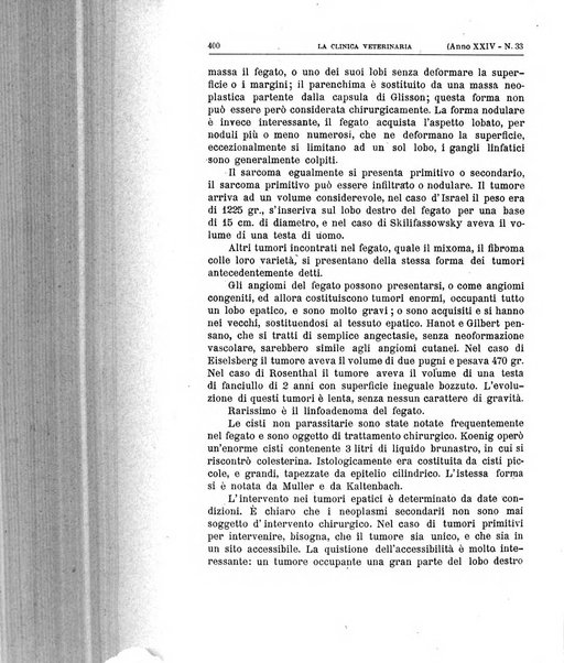 La clinica veterinaria rivista di medicina e chirurgia pratica degli animali domestici