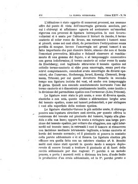 La clinica veterinaria rivista di medicina e chirurgia pratica degli animali domestici