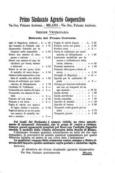 La clinica veterinaria rivista di medicina e chirurgia pratica degli animali domestici