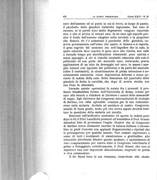 La clinica veterinaria rivista di medicina e chirurgia pratica degli animali domestici