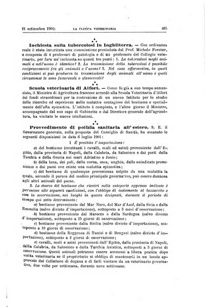 La clinica veterinaria rivista di medicina e chirurgia pratica degli animali domestici