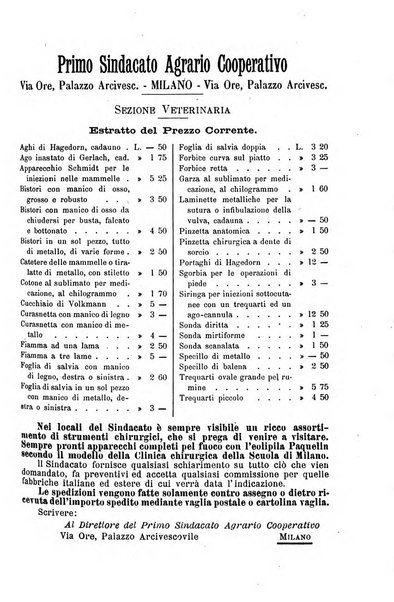 La clinica veterinaria rivista di medicina e chirurgia pratica degli animali domestici