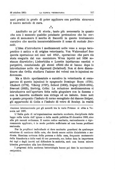 La clinica veterinaria rivista di medicina e chirurgia pratica degli animali domestici