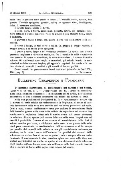 La clinica veterinaria rivista di medicina e chirurgia pratica degli animali domestici