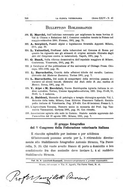 La clinica veterinaria rivista di medicina e chirurgia pratica degli animali domestici