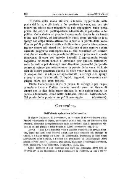 La clinica veterinaria rivista di medicina e chirurgia pratica degli animali domestici