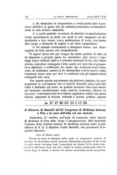 La clinica veterinaria rivista di medicina e chirurgia pratica degli animali domestici