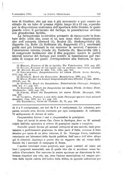 La clinica veterinaria rivista di medicina e chirurgia pratica degli animali domestici