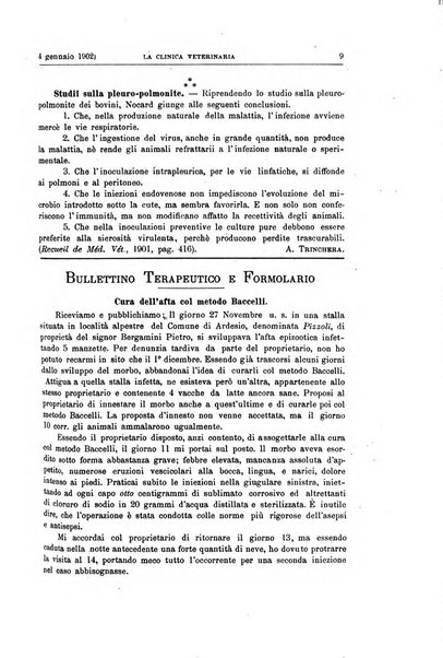 La clinica veterinaria rivista di medicina e chirurgia pratica degli animali domestici