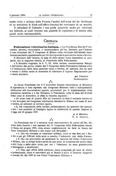 La clinica veterinaria rivista di medicina e chirurgia pratica degli animali domestici