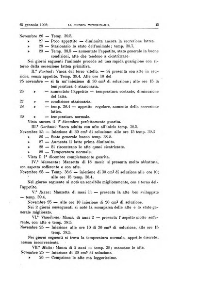La clinica veterinaria rivista di medicina e chirurgia pratica degli animali domestici