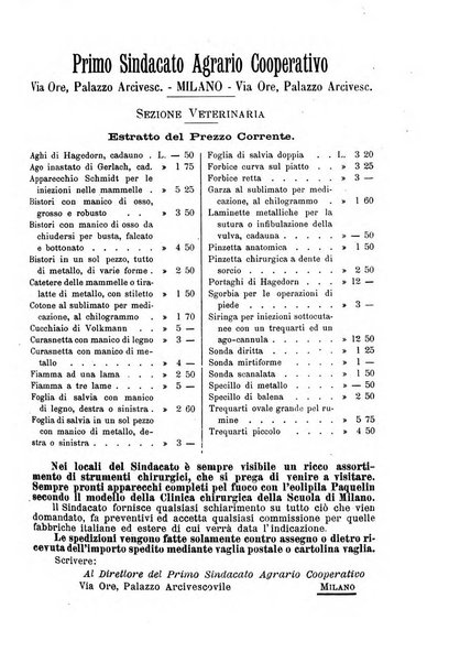 La clinica veterinaria rivista di medicina e chirurgia pratica degli animali domestici