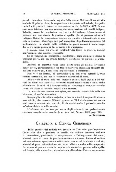 La clinica veterinaria rivista di medicina e chirurgia pratica degli animali domestici