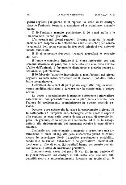 La clinica veterinaria rivista di medicina e chirurgia pratica degli animali domestici