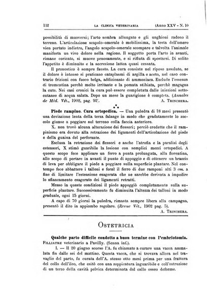 La clinica veterinaria rivista di medicina e chirurgia pratica degli animali domestici