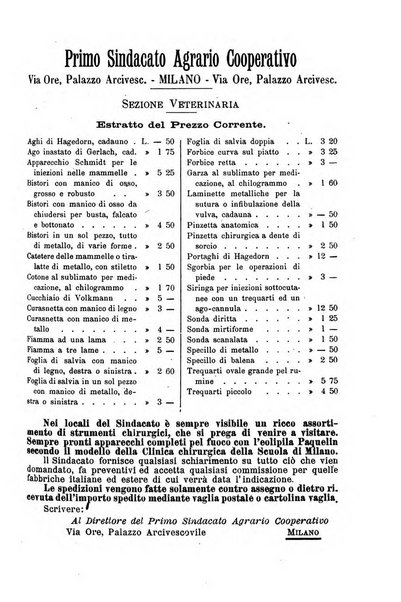 La clinica veterinaria rivista di medicina e chirurgia pratica degli animali domestici