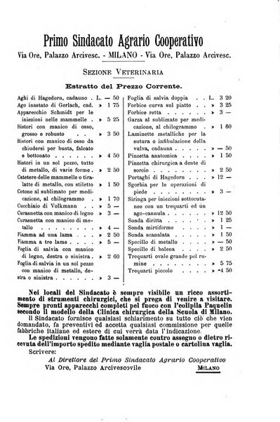 La clinica veterinaria rivista di medicina e chirurgia pratica degli animali domestici