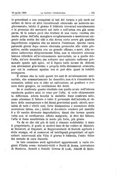 La clinica veterinaria rivista di medicina e chirurgia pratica degli animali domestici