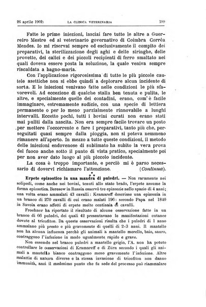 La clinica veterinaria rivista di medicina e chirurgia pratica degli animali domestici