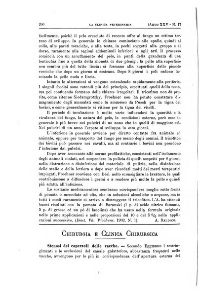 La clinica veterinaria rivista di medicina e chirurgia pratica degli animali domestici